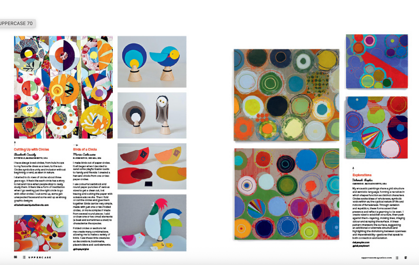 oil pastel artwork with circles