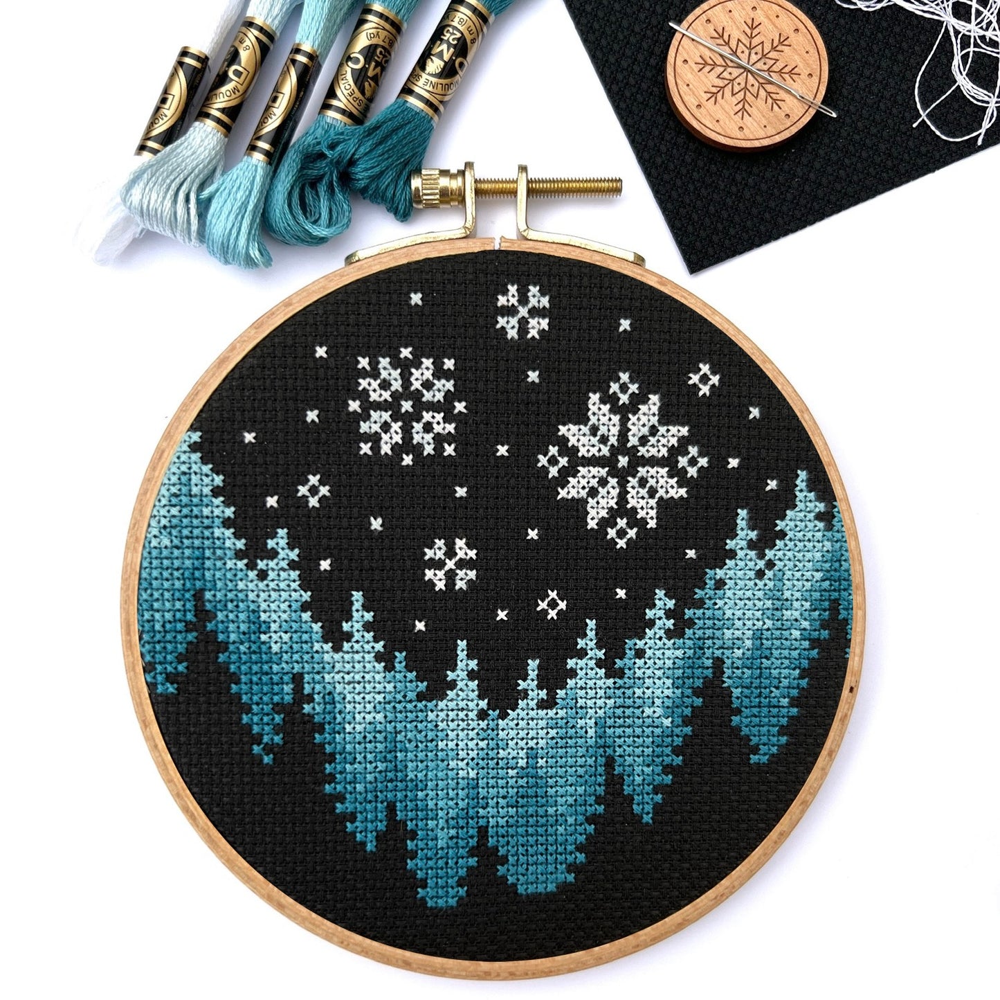 Snowy Woods - Cross Stitch Embroidery Kit