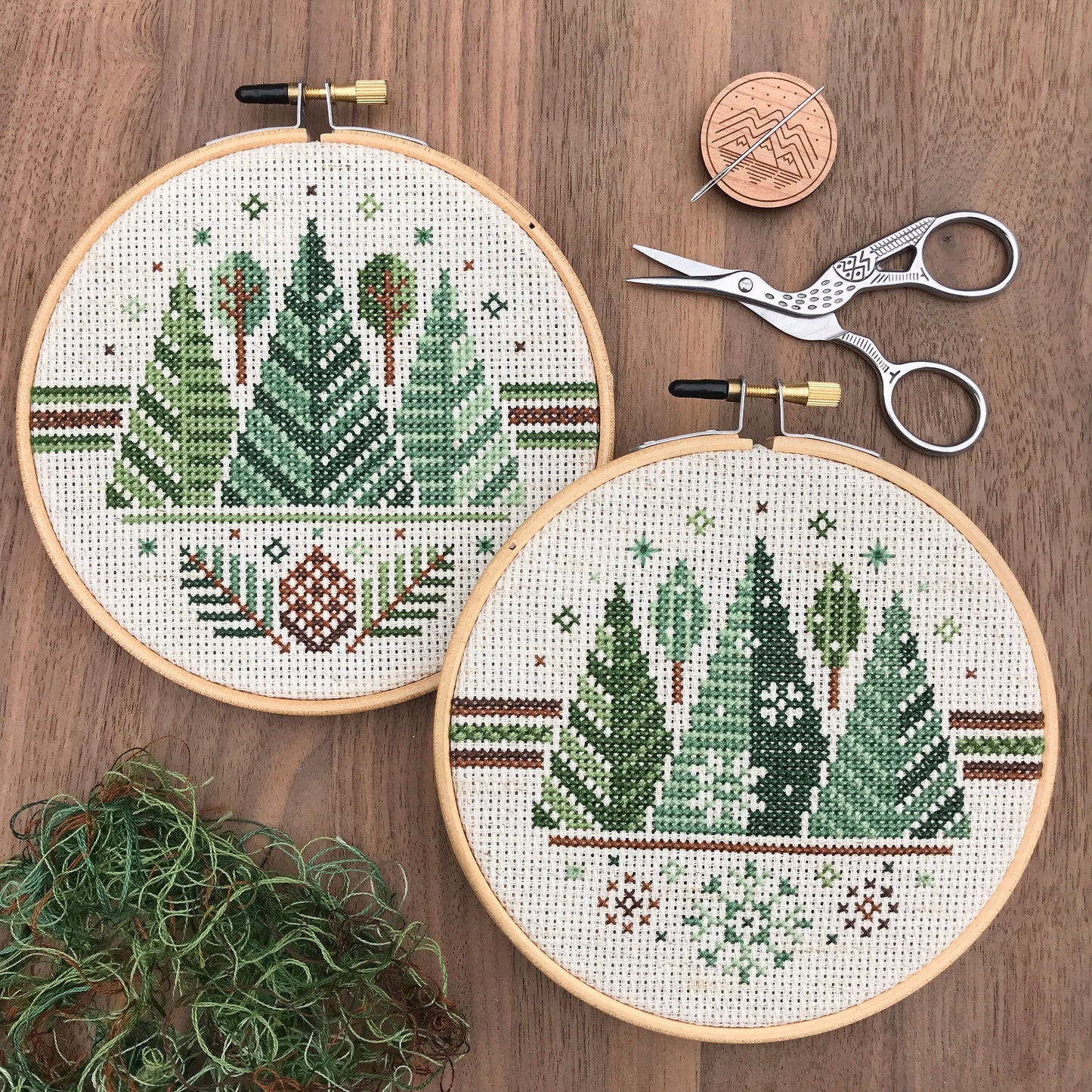 Three Pines - Cross Stitch Embroidery Kit