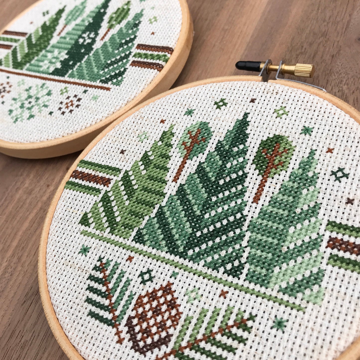 Three Pines - Cross Stitch Embroidery Kit