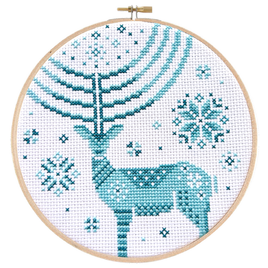 Winter Stag - Cross Stitch Embroidery Kit