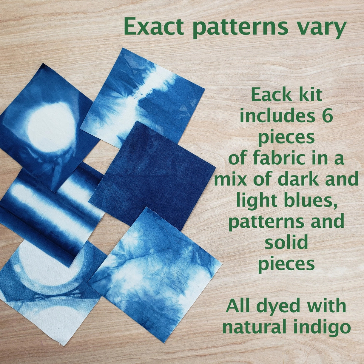 Boro Sewing Kit with Natural Dyed Indigo Fabric