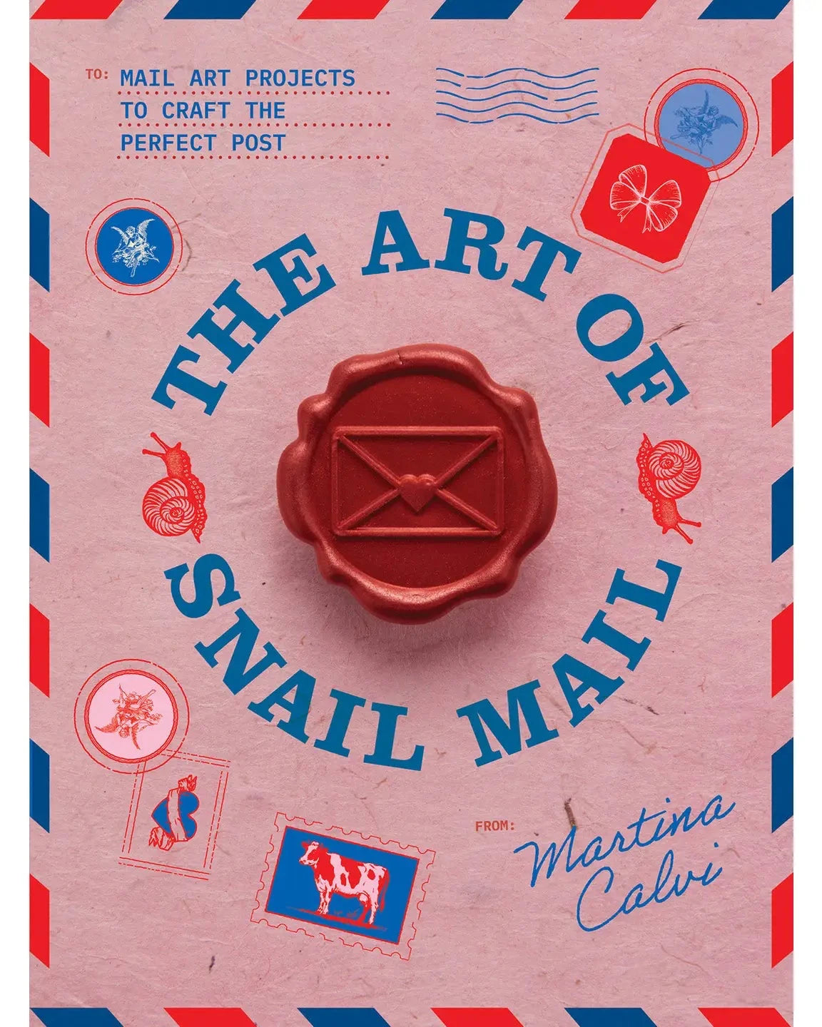 a book cover showing items for sending a letter