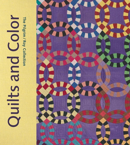 striped quilt rings on a purple fabric background