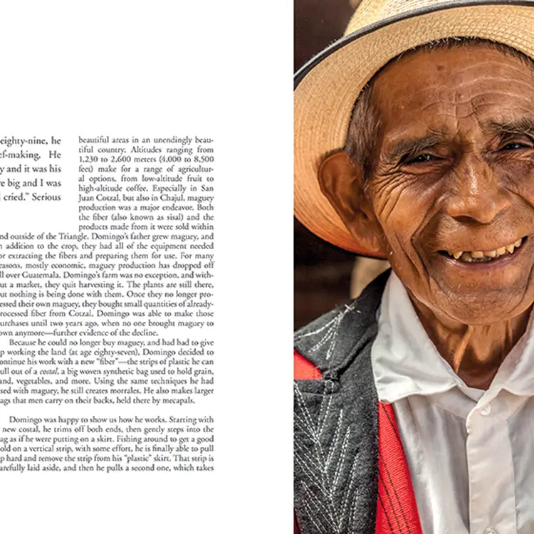 Elderly Guatemalan weaver smiling