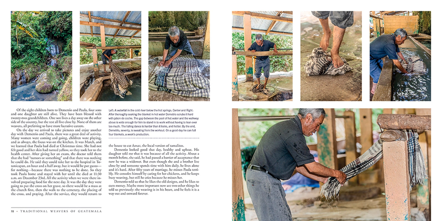 Photos of the weaving process